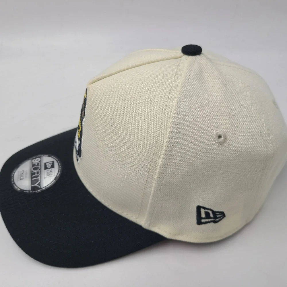 Child Pittsburgh Pirates Hat Snapback 9Forty New Era Cream Black MLB Paul Skenes